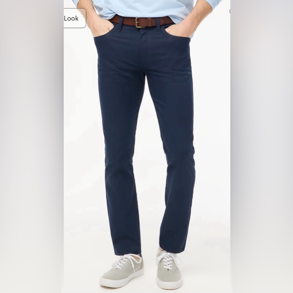 J.Crew Straight-Fit Five Pocket Tech Pant in Navy NEW W/ Tag Size 33 x 32
